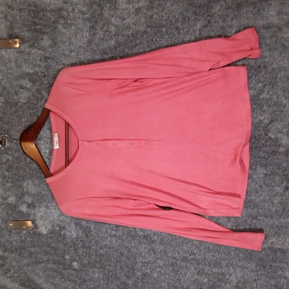 Faherty Legend Rib Gila Henley Long Sleeve Womens Large - Picture 2 of 8